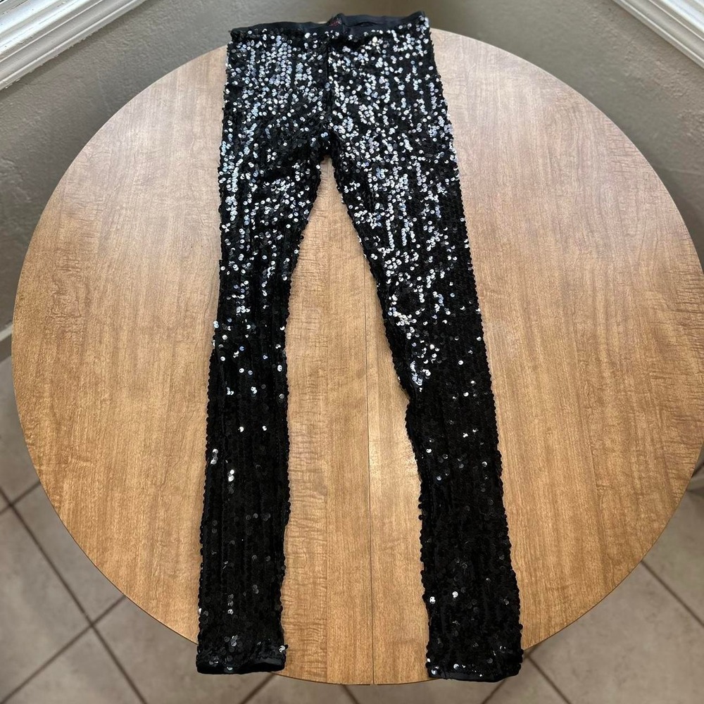 Custo Barcelona Unique Black sequin skinny pants/leggings